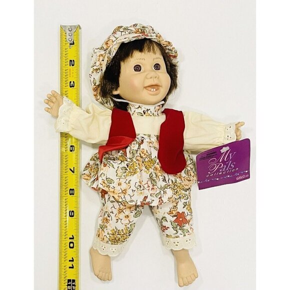 Vintage GIGO My Pals Ugly Doll 11" Girl Baby Happy Expression Teeth Floral - Picture 3 of 4